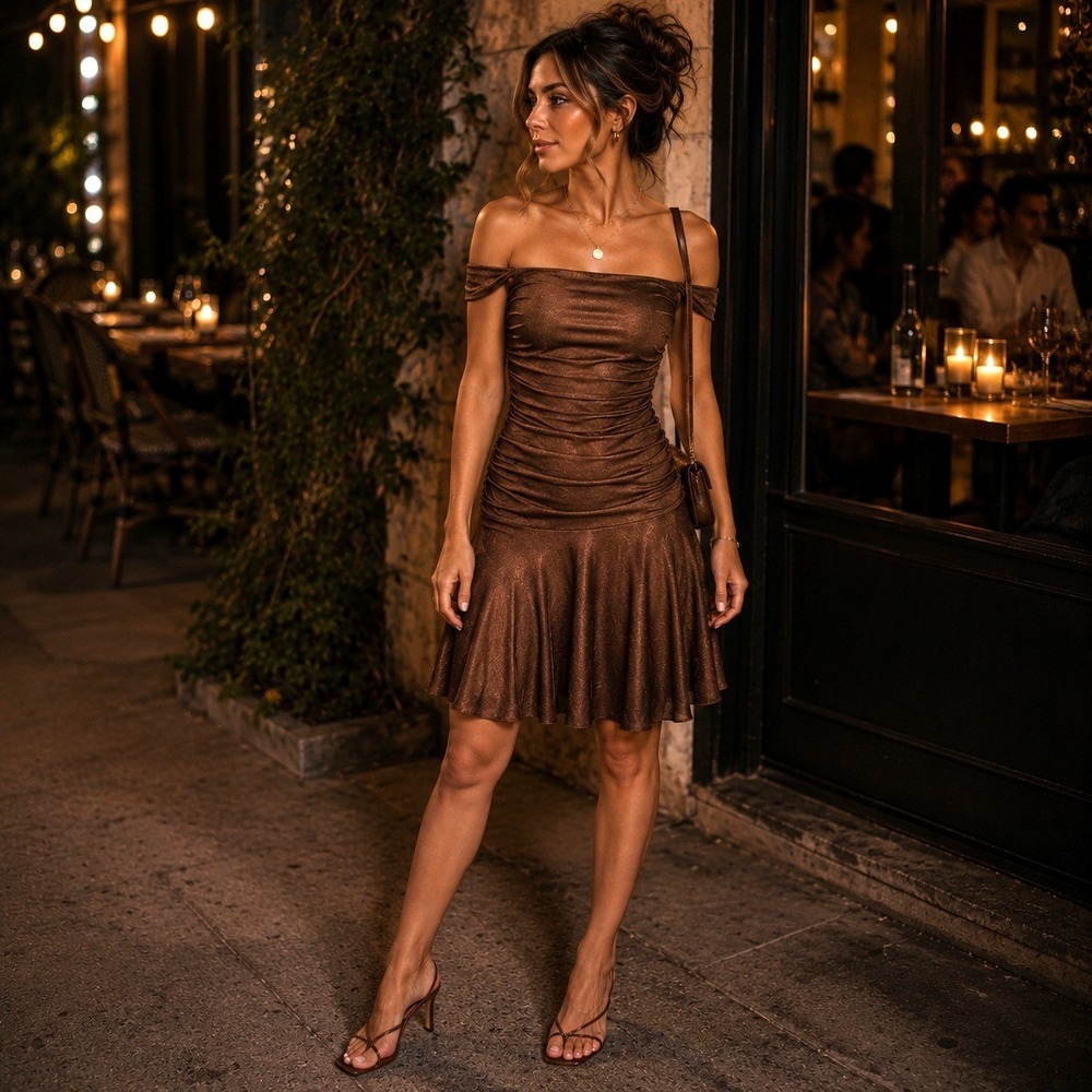VTG‎ Y2K Ruched Sheer Mesh Off shoulder Slip Dress XS/S Witchy Fairy grunge